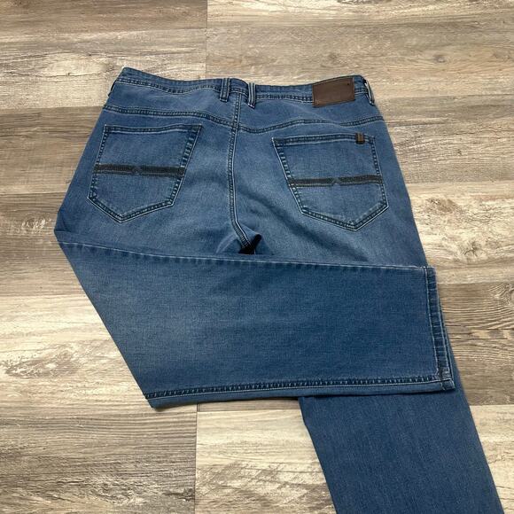 Axel Mid Wash Blue Mens 38x29 Slim Fit Straight Leg Stretch Flex Denim Jeans EUC - Picture 1 of 12